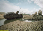 Abandoned submarine, location unknown