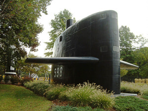 Submarine museum outside of subase in Groton, CT. Apparently the sail of the George Washingon