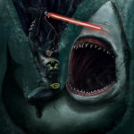 Batman + Lightsaber + Shark. That is all.